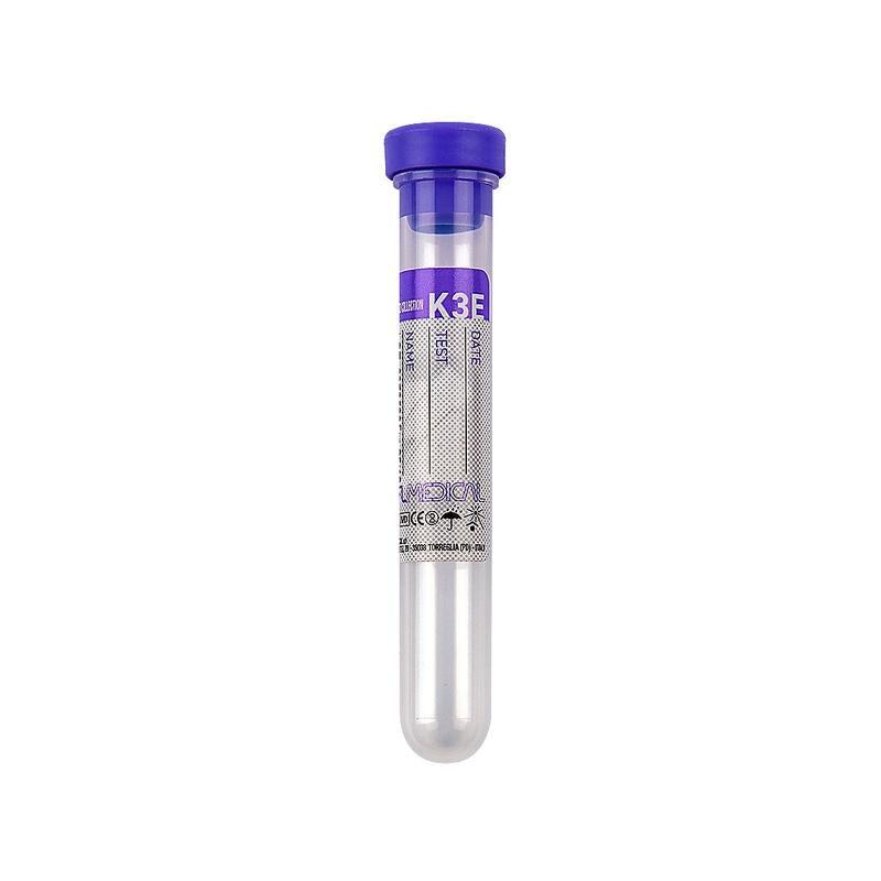 Automed ® test tube 13x75 mm with K3 EDTA x 3 ml of blood pierceable green rubbe