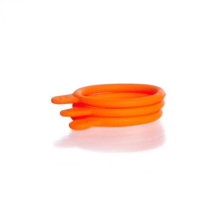 Bottle Tag, for GL 45 DURAN® media Glass Bottles Bottle Tag, Orange Silicone