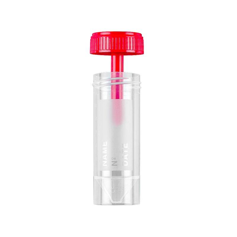Coprotainer ® Faeces container 30 ml in PP with white screw cap apart, with fros