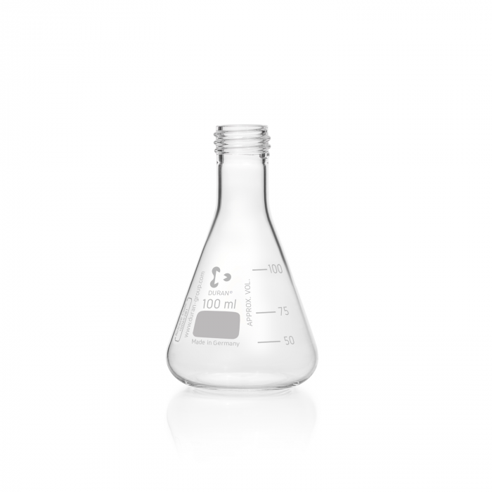 DURAN® Erlenmeyer flask, graduated, GL 25, 100 ml