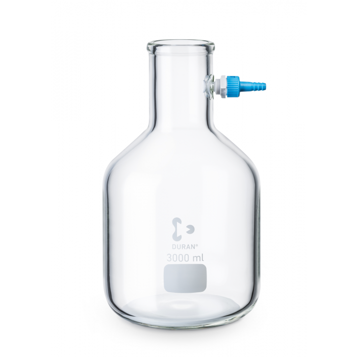 DURAN® Filtering Glass Flasks, Bottle shape, with KECK assembly set, 10000 ml