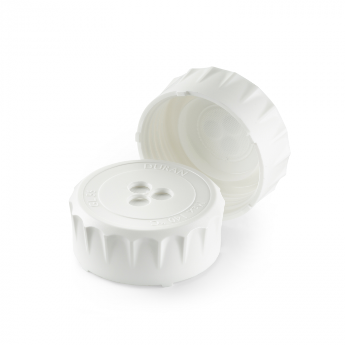 DURAN® Membrane screw cap, GL 56, PP, White, for DURAN® laboratory glass Glass