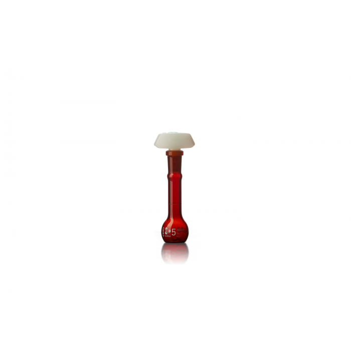 DURAN® Volumetric flask, amber coloured, white graduation, class AW, individual