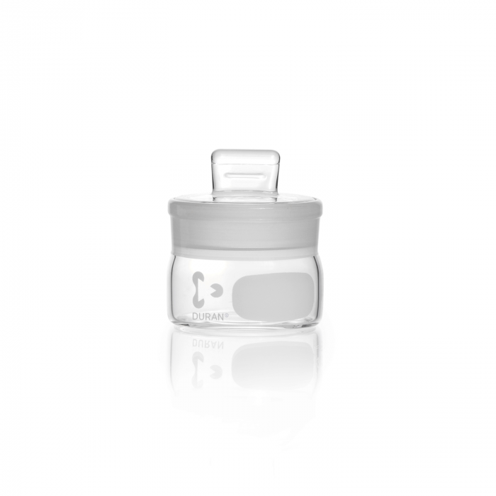 DURAN® Weighing bottle, with grip stopper, flat shape, 38 x 30 mm, 15 ml