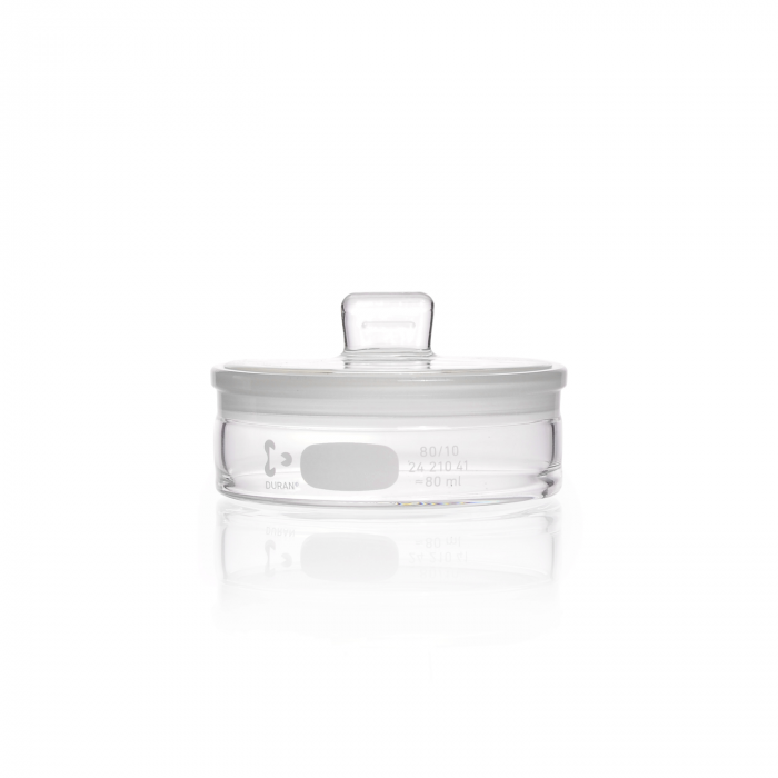 DURAN® Weighing bottle, with grip stopper, flat shape, 85 x 30 mm, 80 ml