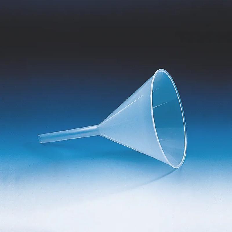Funnel with internal fluting, PP
out.dia. 80 mm stem dia. 10 mm l. 69 mm