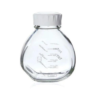 Media bottle 500 ml low Boro 3.3
GL 56 screw cap PP
H. 151 mm, with scale, vac