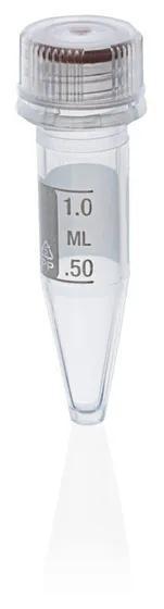 Microtube, PP, tamper-evident screw cap
1,5 ml, round bottom, sterile, graduate