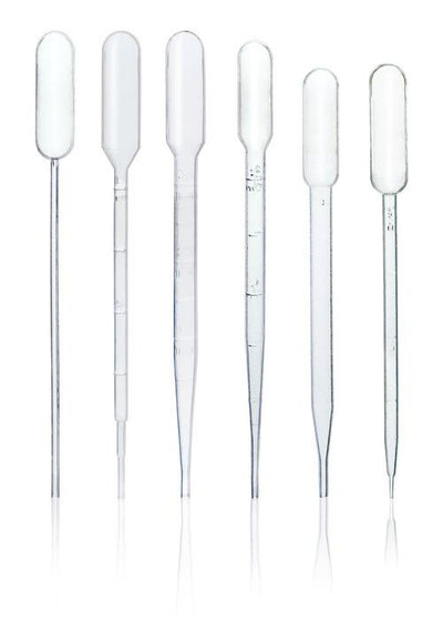 Pasteur pipette, PE-LD
grad., suction vol. max. 1,0 ml
number of drops/ml 70