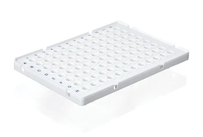 PCR plate, 96-well, semi-skirted
Low Profile, raised skirt, white 50 pcs.
PP,