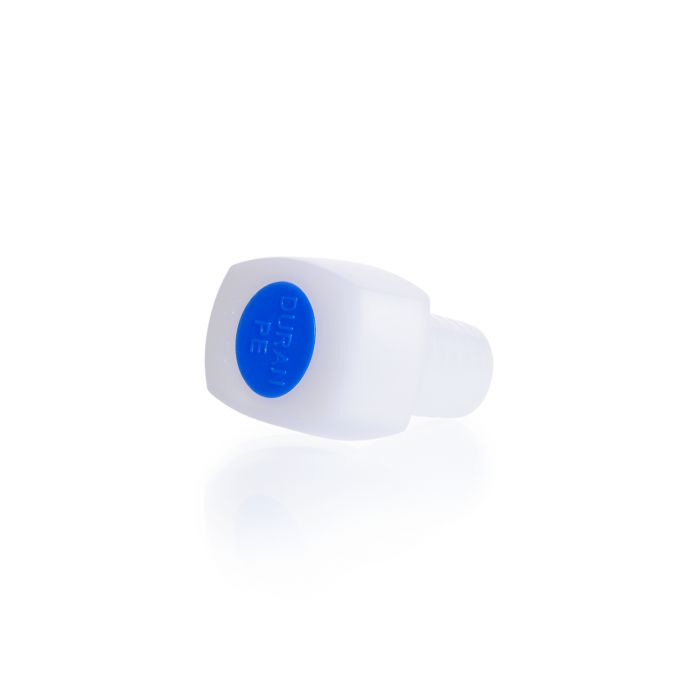 Plastic stopper PE, with blue insert, NS 19/26
