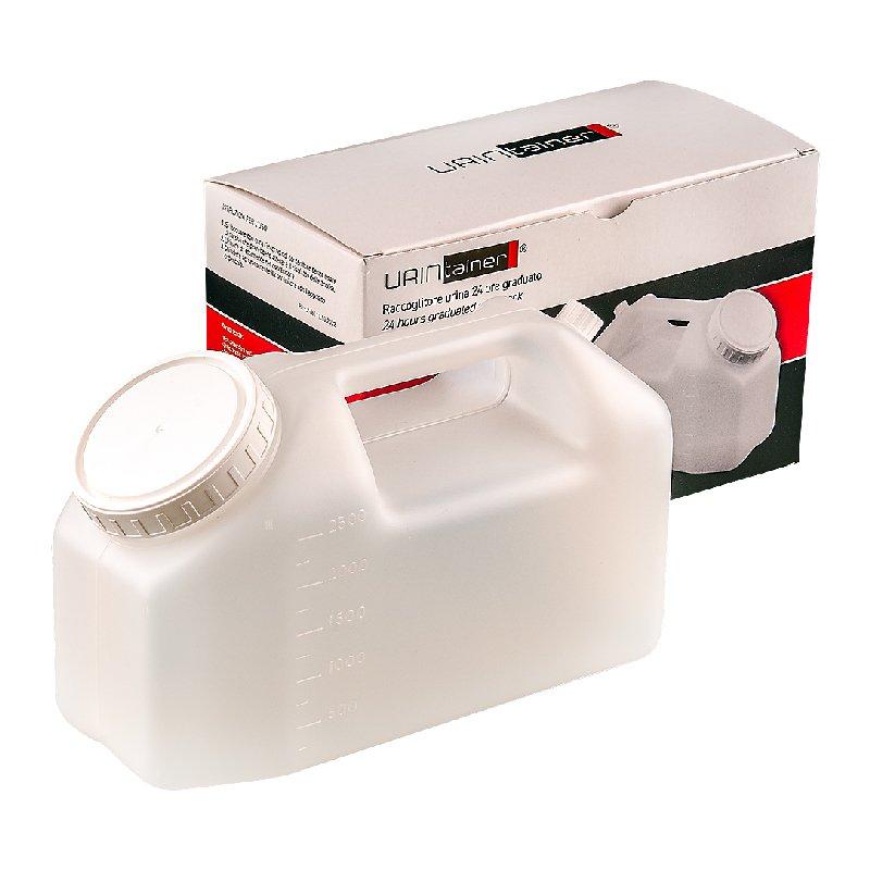 Urintainer ® urine tank 2500 ml in PE for 24 hour urine collection, in single bo