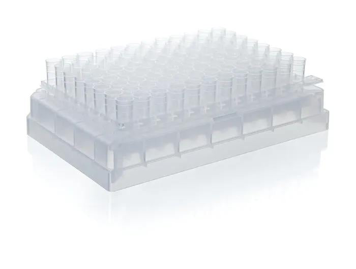 96 Tube rack, PP, with lid
1,2  ml filled with coded tubes 10x5 pcs