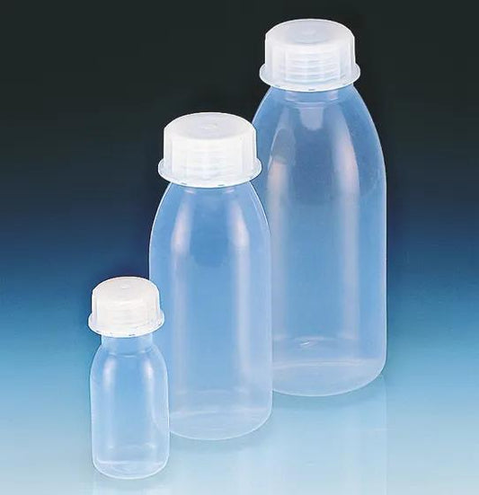 Bottle, PFA
2000 ml, thread S 40, with screw cap
translucent, dia. 130 mm, h.