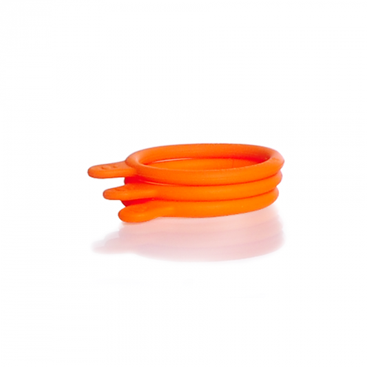 Bottle Tag, for GL 45 DURAN® media Glass Bottles Bottle Tag, Orange Silicone