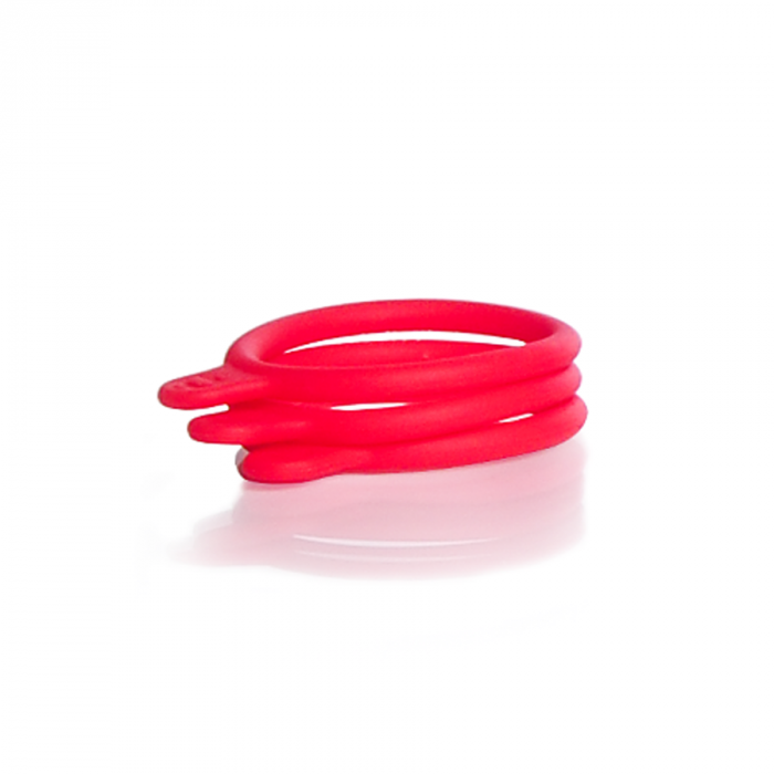 Bottle Tag, for GL 45 DURAN® media Glass Bottles, Red Silicone