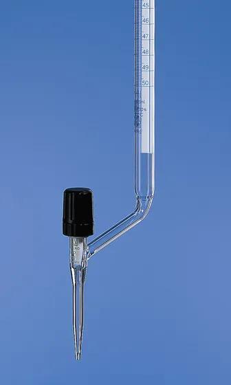 Burette BLAUBRAND®, cl.AS, DE-M
25 ml:0,05 ml Boro 3.3 clear, lateral
valve st