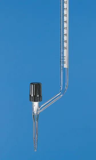 Burette SILBERBRAND, cl.B
25 ml:0,05 ml Boro 3.3 clear, lateral
valve stopcock