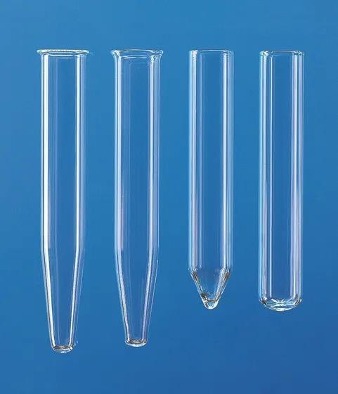 Centrifuge tube, AR-Glas, 11 ml
cone-point bottom riml. ungrad. h. 98 mm
dia.