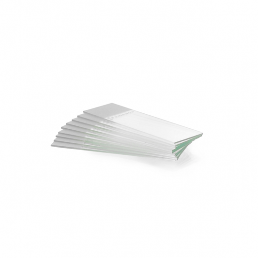 Colored Microscope slides, ground edges 90°, white, 26 x 76 x 1,0 mm