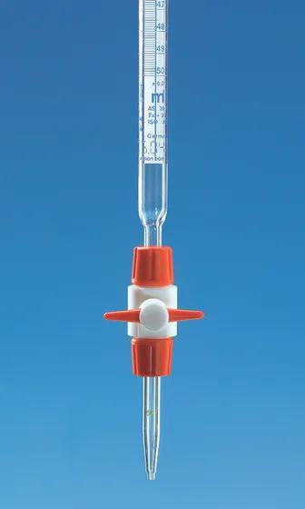 Compact burette BLAUBRAND® cl.AS DE-M
25 ml:0,05 ml, Boro 3.3 clear, stopcock P