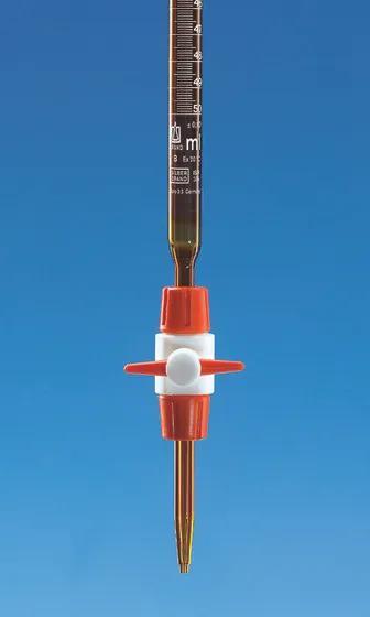 Compact burette SILBERBRAND, cl.B
50 ml:0,1 ml, Boro 3.3 amber, stopcock
PTFE,