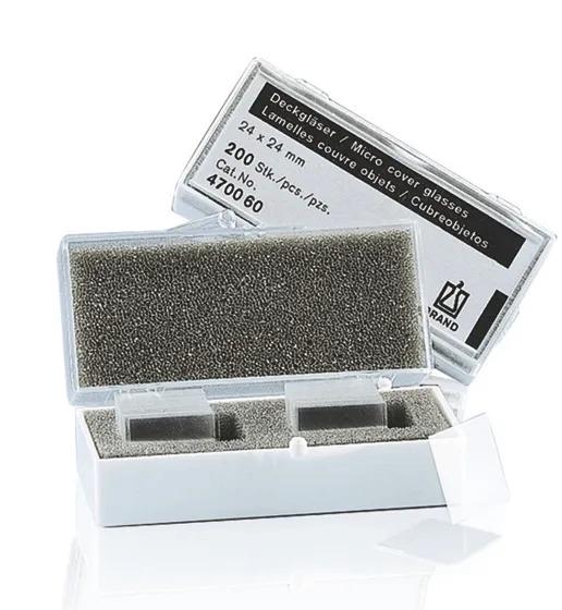 Cover glass Boro water-white thick. no 1
24 x 40 mm, rectangular
thickness 0,1