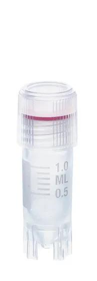 Cryogen. tube PP y-ster. screw cap PP
1,2 ml ext. thread 12,5x41 mm selfstand.