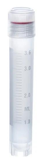 Cryogen. tube PP y-ster. screw cap PP
4   ml ext. thread 12,5x76 mm selfstand.