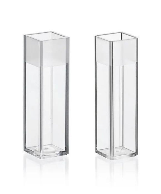 Cuvette four clear sided macro UV-trsp.
cavity numb.ass.filling vol. 2,5 ml 500