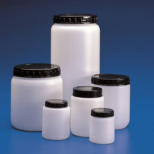 CYLINDRICAL JARS W/CAP HDPE, 2000 ml