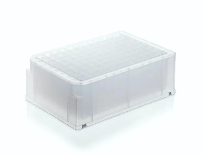 Deep-well plate 96-well,
2,2 ml, PP, V-bottom, 50 pcs.
well sh.square, suitabl