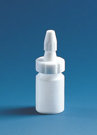 Dropping bottle, PTFE
  25 ml, dropper nozzle with screw cap
dia. 33 mm, h.  9