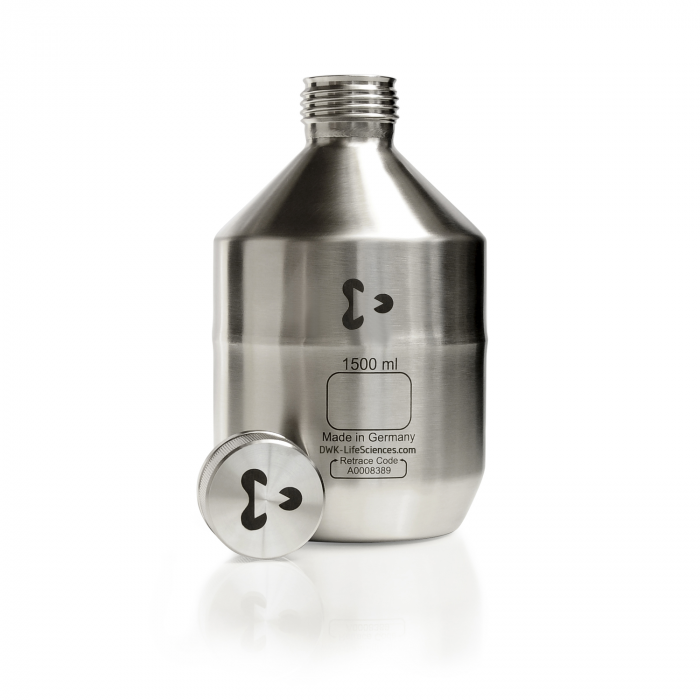 DURAN Group stainless steel bottle GL 45, with UN-certification, with screw cap