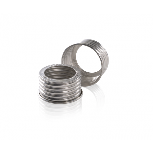 DURAN® Aluminium screw closure GL 45, Silver, open topped with 34 mm aperture