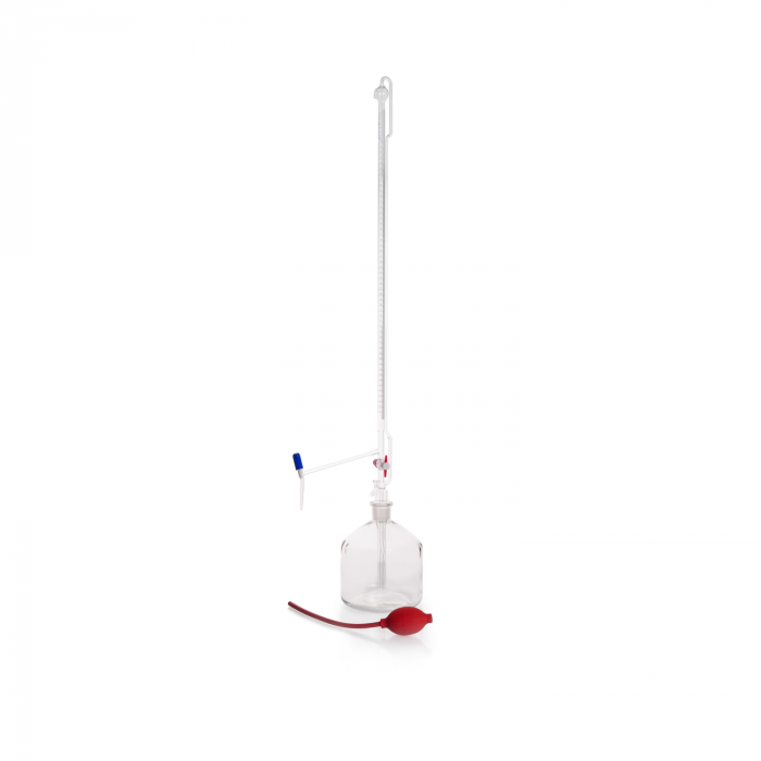 DURAN®automatic burette Pellet type, conformity certified,blue print,main point