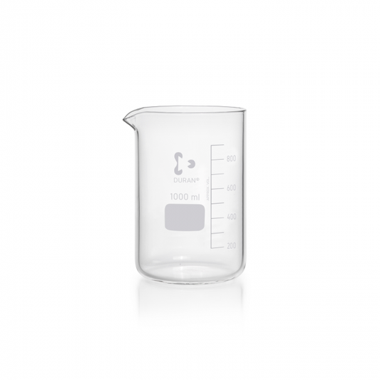 DURAN® Beaker, heavy wall (Jars, filtering) with graduation, with spout, 1000 m