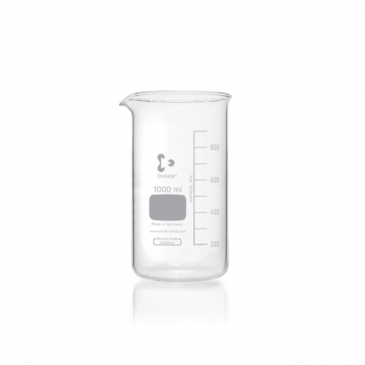 DURAN® Beaker, tall form with graduation and spout, 1000 ml