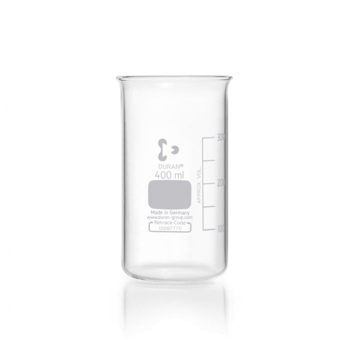 DURAN® Beaker, tall form with graduation without spout, 400 ml