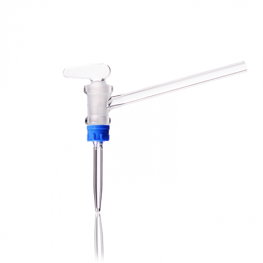 DURAN® burette stopcocks, angled, complete with DURAN®-keys, NS 12.5, bore 2,5