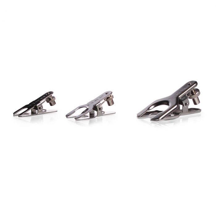 DURAN® Clips for spherical joints, with adjusting screw, stainless steel, S 51