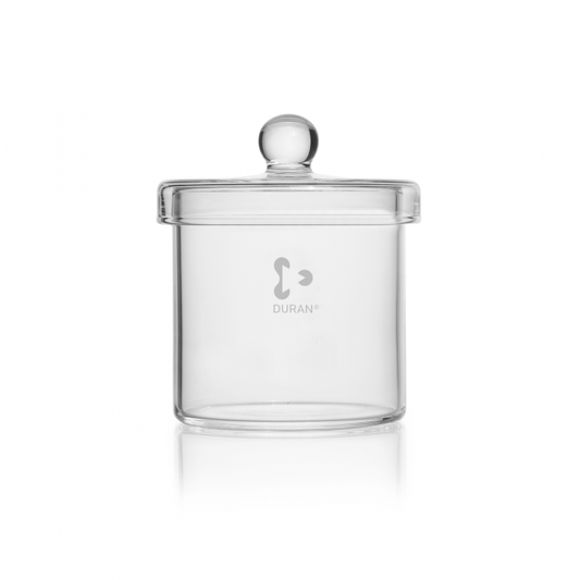 DURAN® Cylinder, with knobbed lid, polished rim, 100 x 100 mm, 500 ml