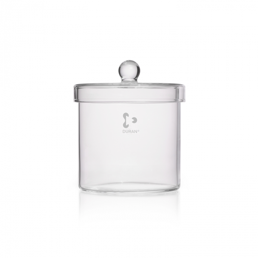 DURAN® Cylinder, with knobbed lid, polished rim, 120 x 120 mm, 1000 ml