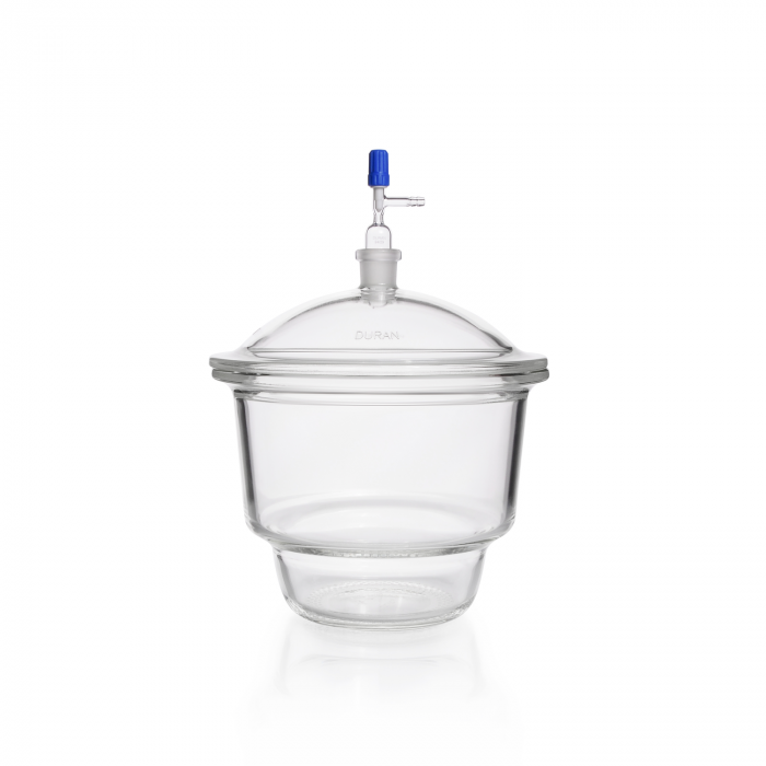 DURAN® Desiccator with plane flange and Novus NS junction, tubulature in lid, D