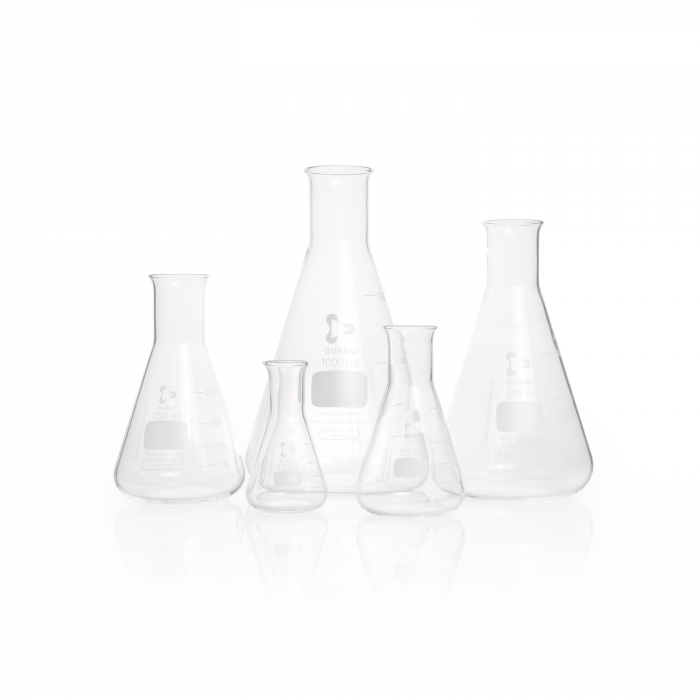 DURAN® Erlenmeyer flask, narrow neck, with graduation, 800 ml