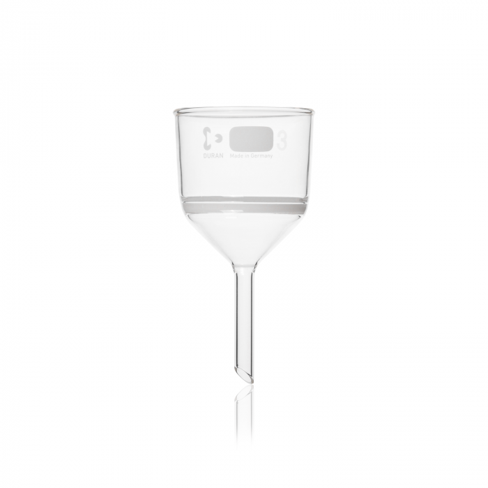 DURAN® Filter funnel, 125 ml, 17 D, filter disc d = 60 mm, porosity 3
