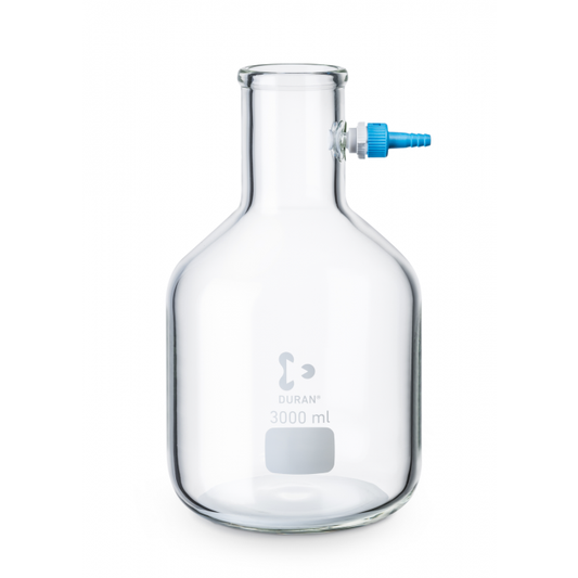 DURAN® Filtering Glass Flasks, Bottle shape, with KECK assembly set, 15000 ml
