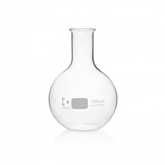 DURAN® Flat bottom flask, narrow neck, with beaded rim, 1000 ml
