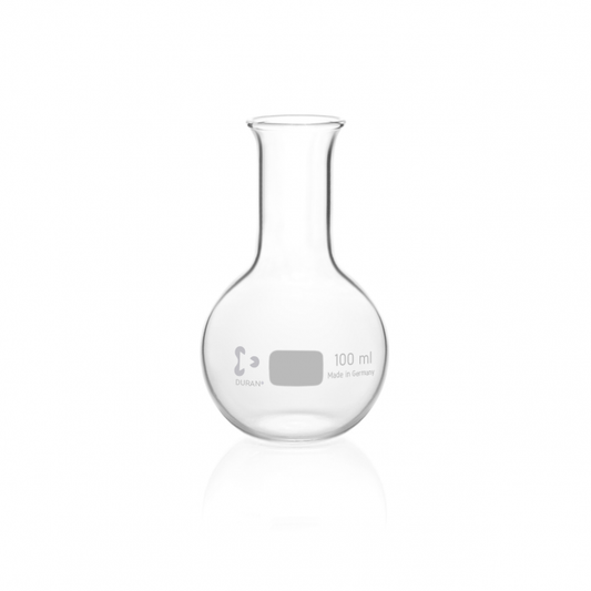 DURAN® Flat bottom flask, narrow neck, with beaded rim, 100 ml