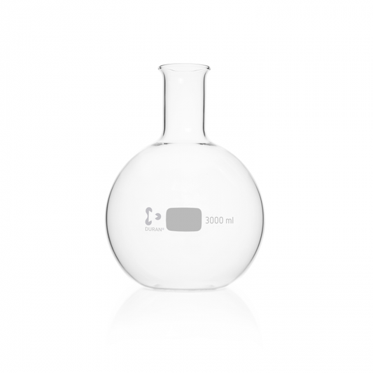 DURAN® Flat bottom flask, narrow neck, with beaded rim, 3000 ml
